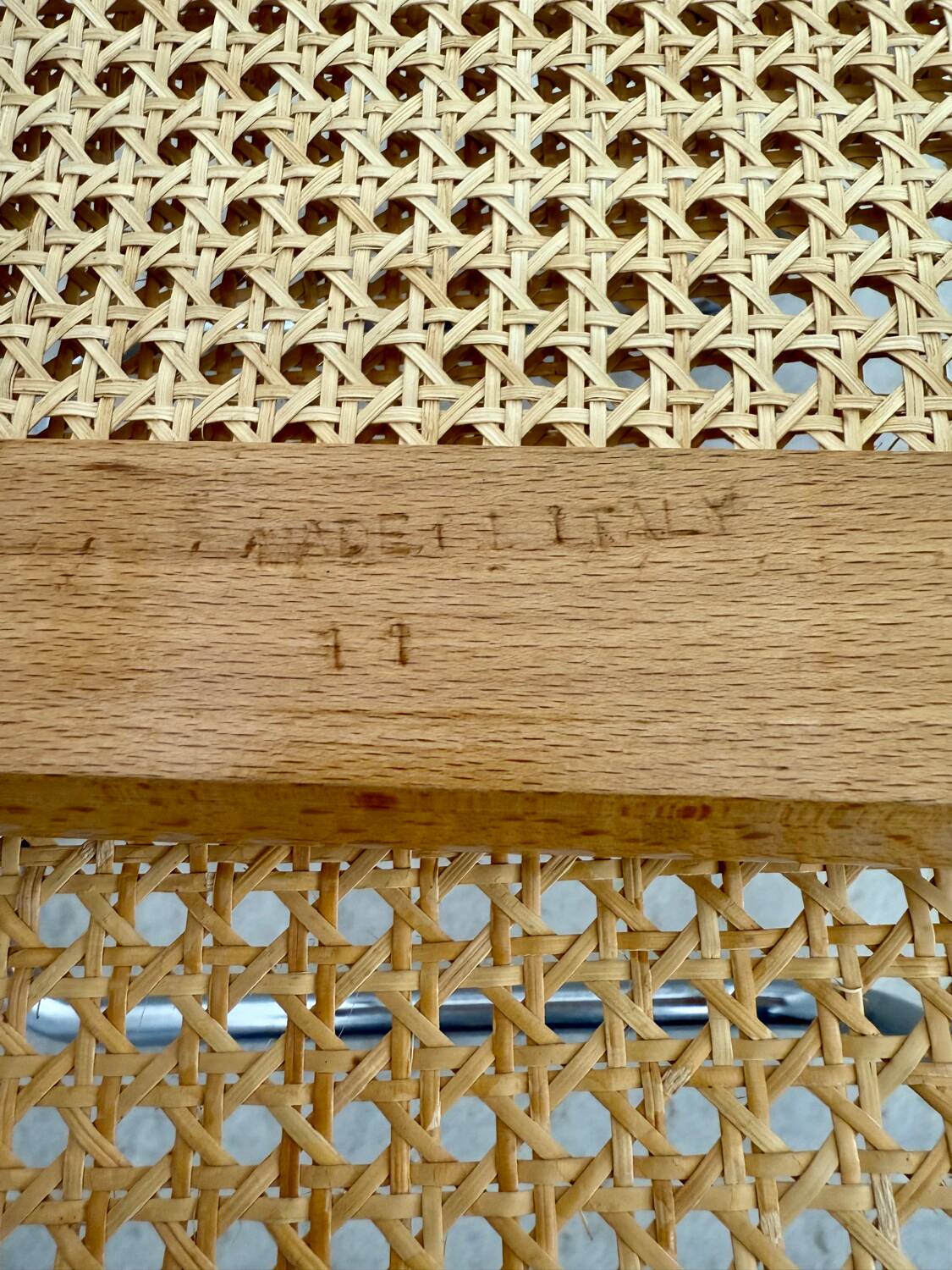 Lot of 2 identical caned chairs Cesca B32 design Marcel Breuer 1970 Made in Italy vintage