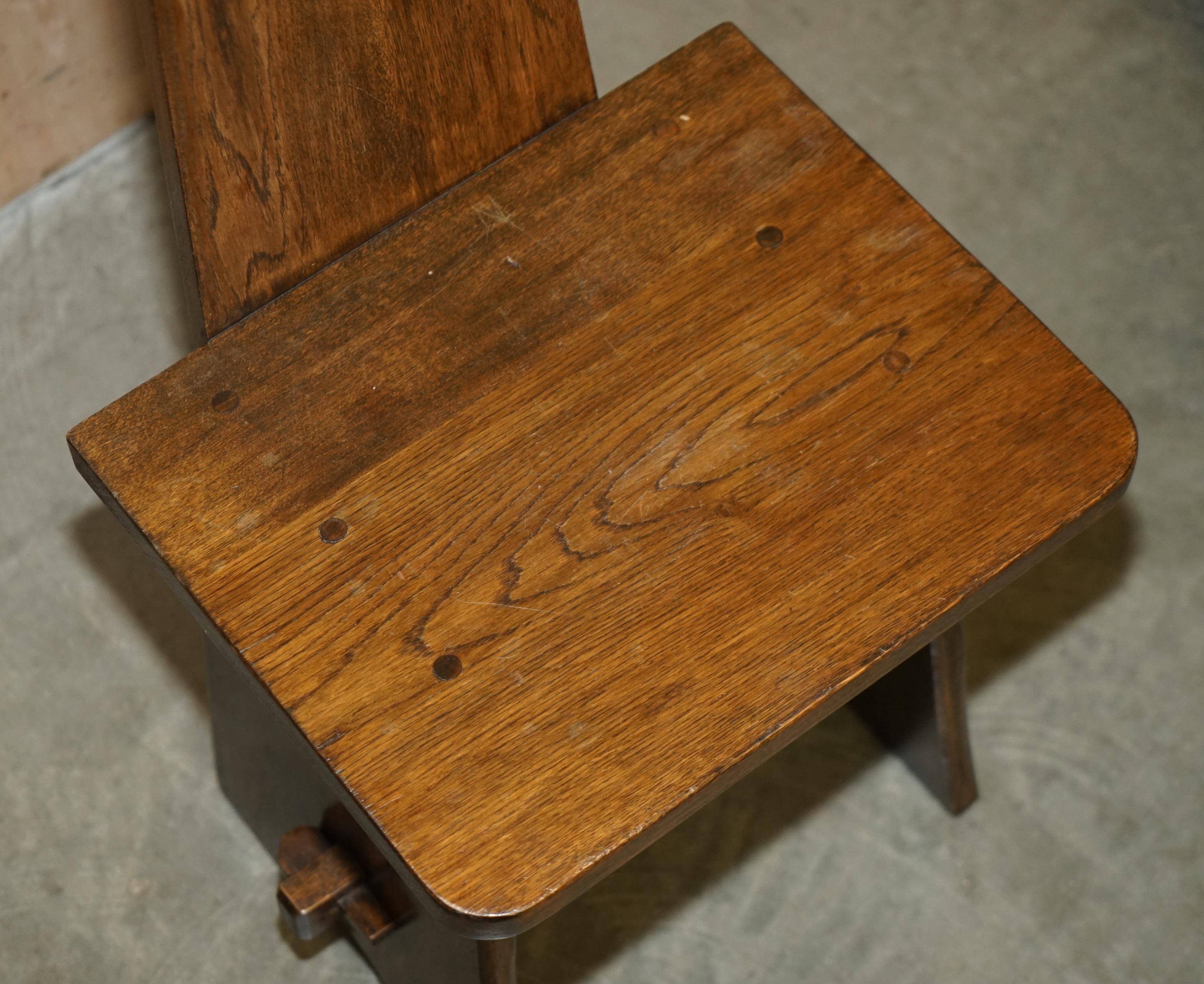 Pair of Victorian Arts and Crafts chairs with four boards.