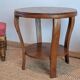 Art deco style solid wood double top side table