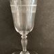 6 antique engraved crystal wine glasses