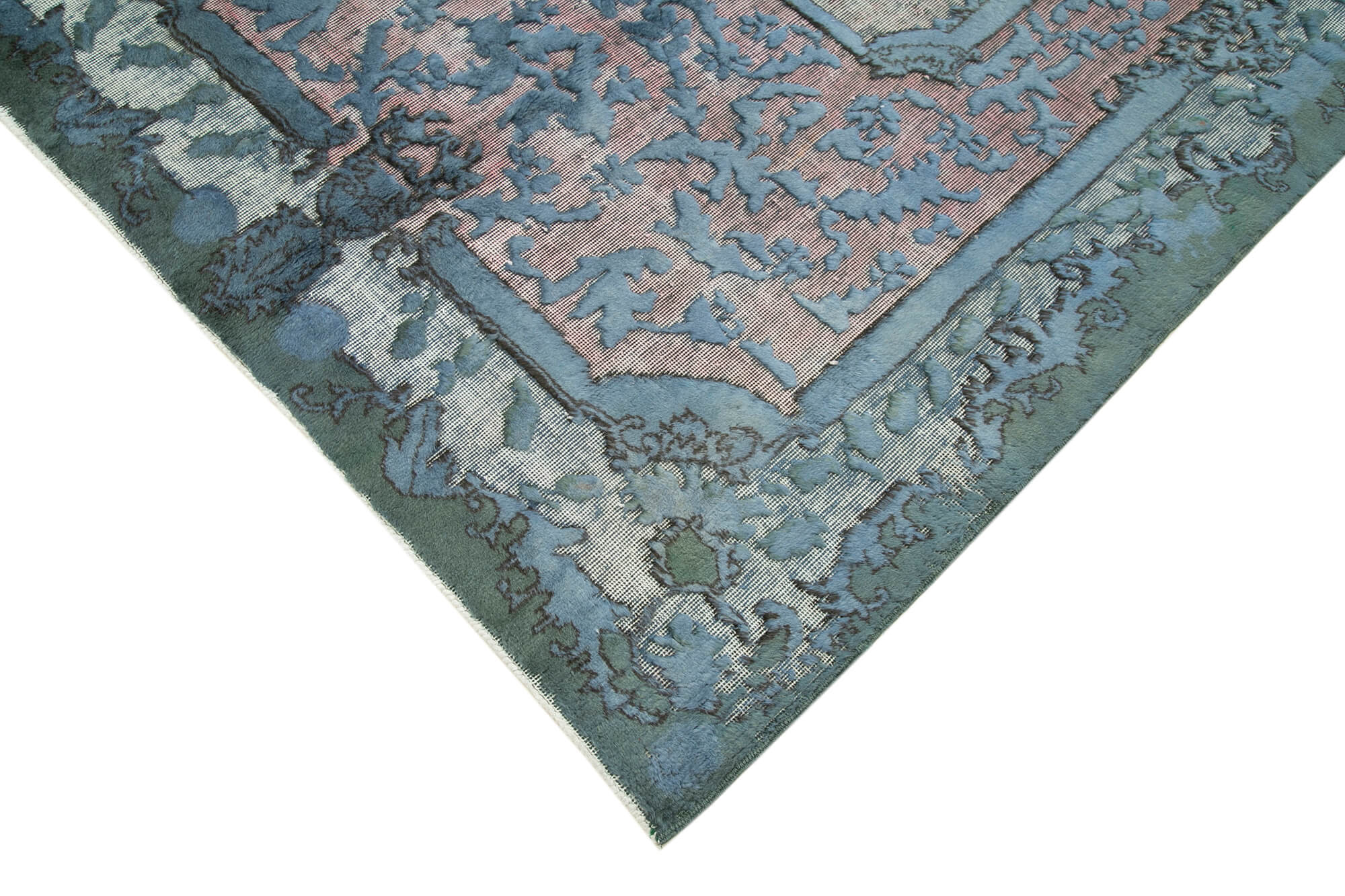 Hand-knotted vintage turkish 1980s 157 cm x 251 cm blue rug