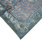 Hand-knotted vintage turkish 1980s 157 cm x 251 cm blue rug