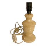 Cut stone lamp base 1960 alabaster 22cm bedside vintage old old vase shape