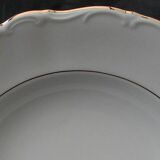 Set of 6 deep porcelain plates. Germany BAVARIA. Gold rim.