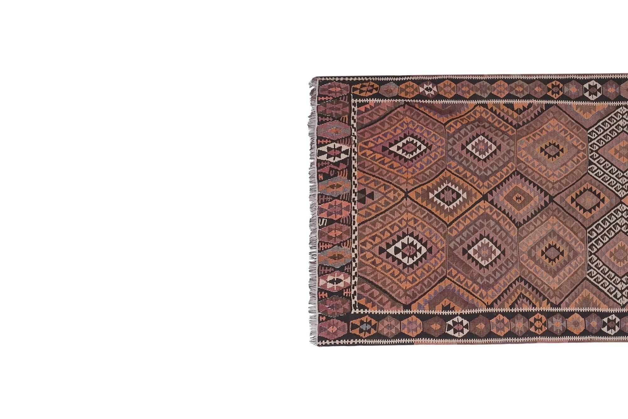 Vintage Turkish hallway rug 132x360 cm