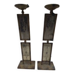 1 paire de chandeliers