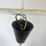 Vintage MCM glass pendant with metal rod