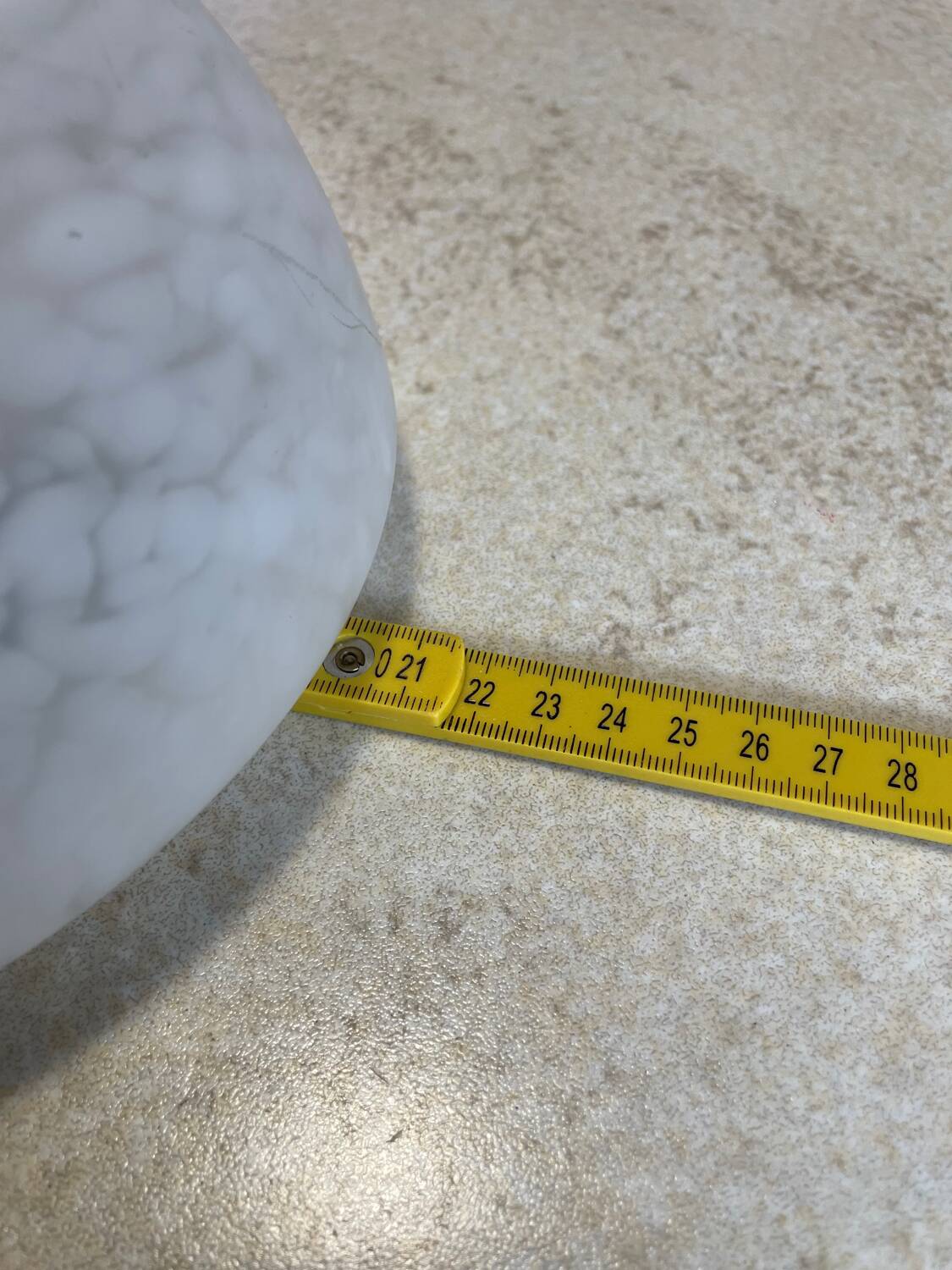 Half-globe ceiling light with speckled glass