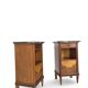 Tables de chevet italiennes en placage d'acajou avec de splendides
