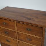 English Oak Apothecary / Filing Cabinet Campaign Style, 1930s