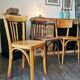 Baumann Stella and Luterma series of 6 mismatched bistro chairs