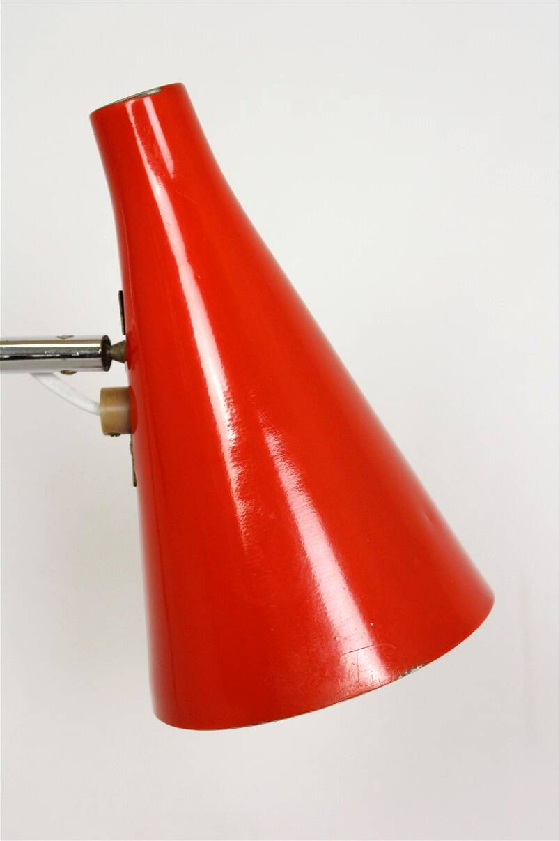 Red Table Lamp by Josef Hurka for Lidokov, 1970s