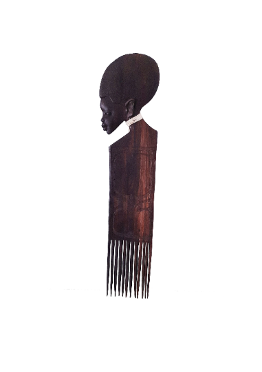 African wooden decorative comb 70s