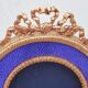 Miniature gilt metal and enamel photo frame