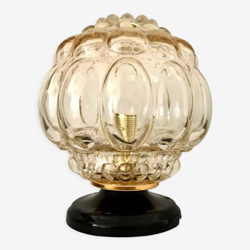 Wall lamp in gilded bubble glass
