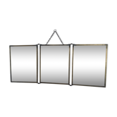Triptych barber mirror 53x22cm