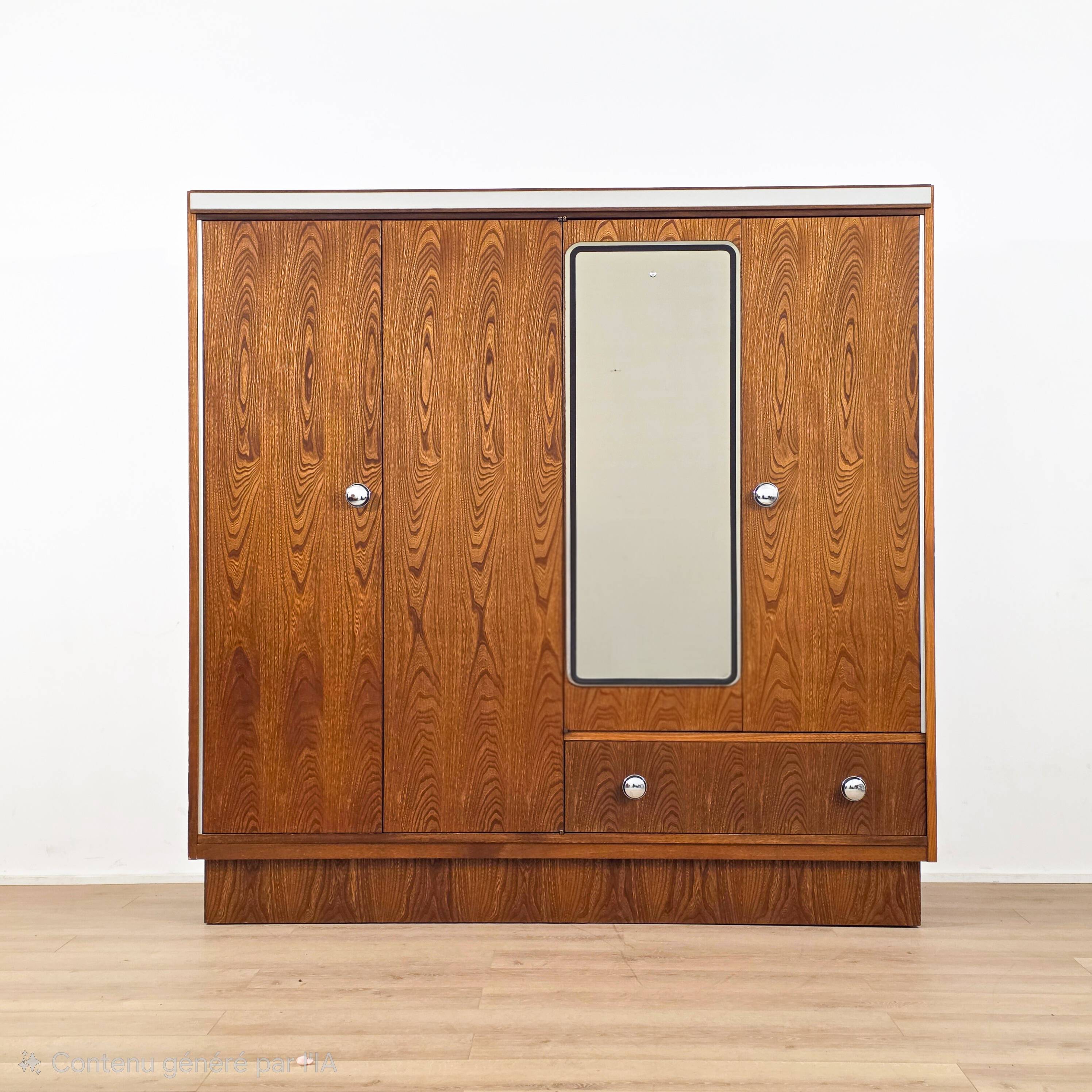 1970s Scandinavian wooden wardrobe
