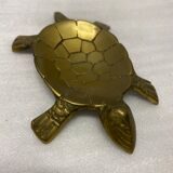 Brass vintage turtle trinket bowl