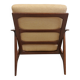 Mid Century Modern armchair in beech with zig-zag fabric, Denmark 1960s