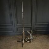 1960s chrome-plated aluminum parrot coat rack with tripod base