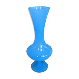 Vase opaline bleu