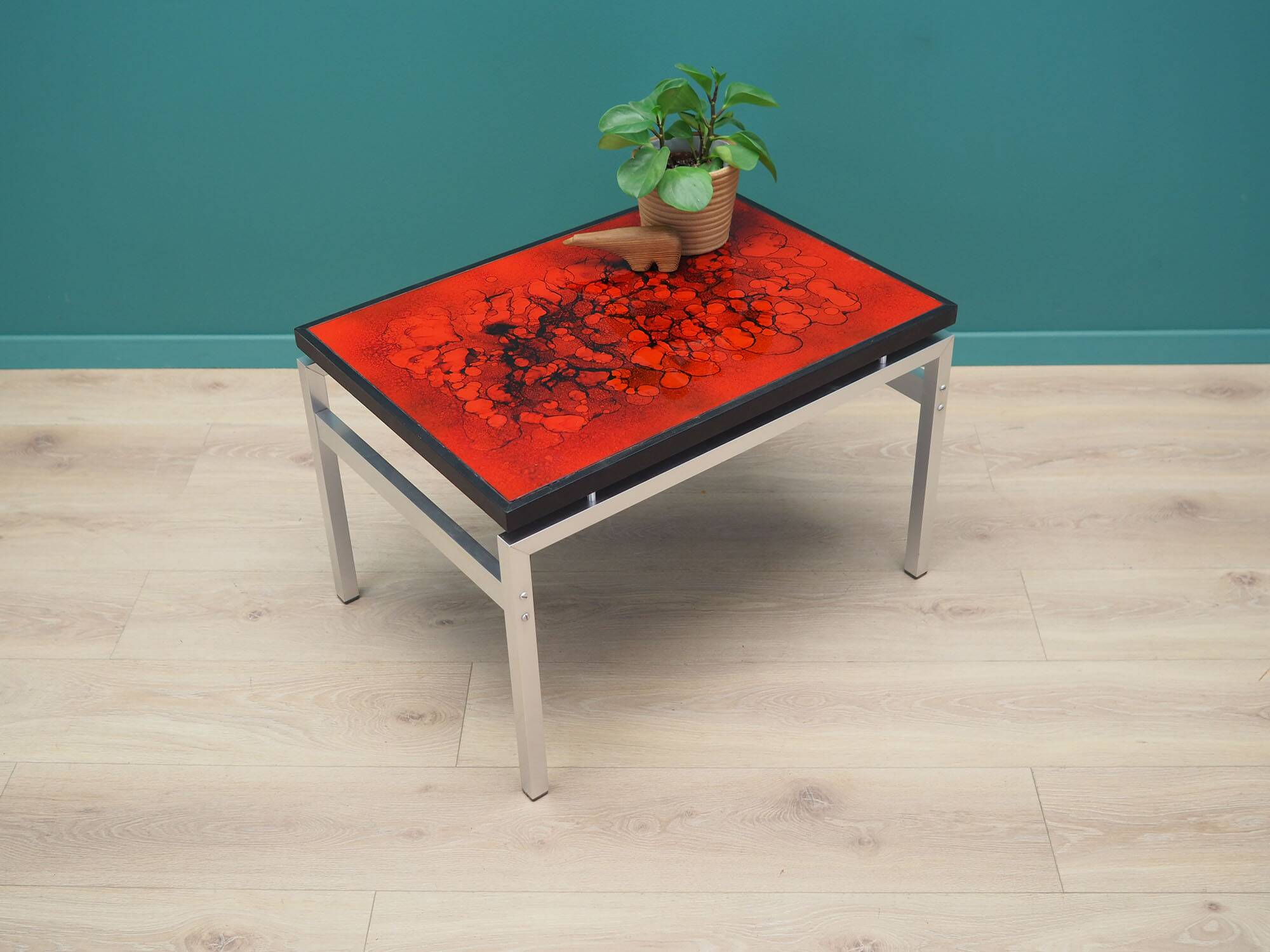 Table basse en verre, design danois, années 1970, designer : Jean Rene