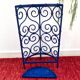 Porte-parapluie en fer forgé bleu des années 70