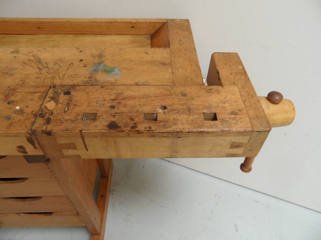 Vintage industrial workbench