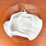 Vintage German glass plate or bowl by Hans Jürgen Richartz for Richartz Art Collection, Mathildenhütte, Solingen, Germany.