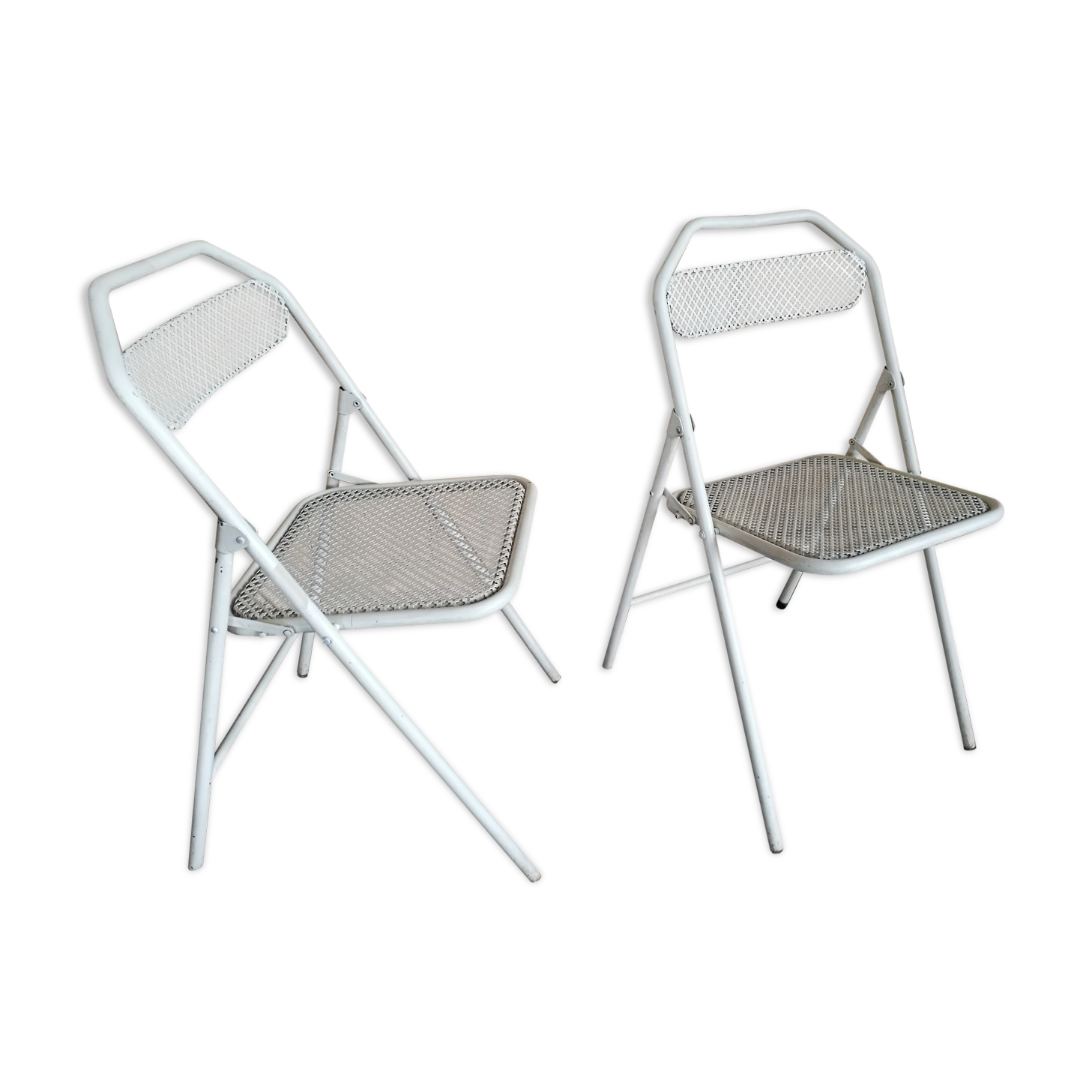 Pair of folding garden chairs