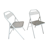 Pair of folding garden chairs