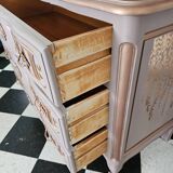 Commode Vintage vieux rose