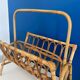 Vintage rattan magazine holder