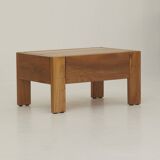 Solid wood (elm) bedside table / end table, vintage Regain circa 1980