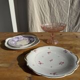 Old pie dish with 2 handles, golden wheat patterns, D28.