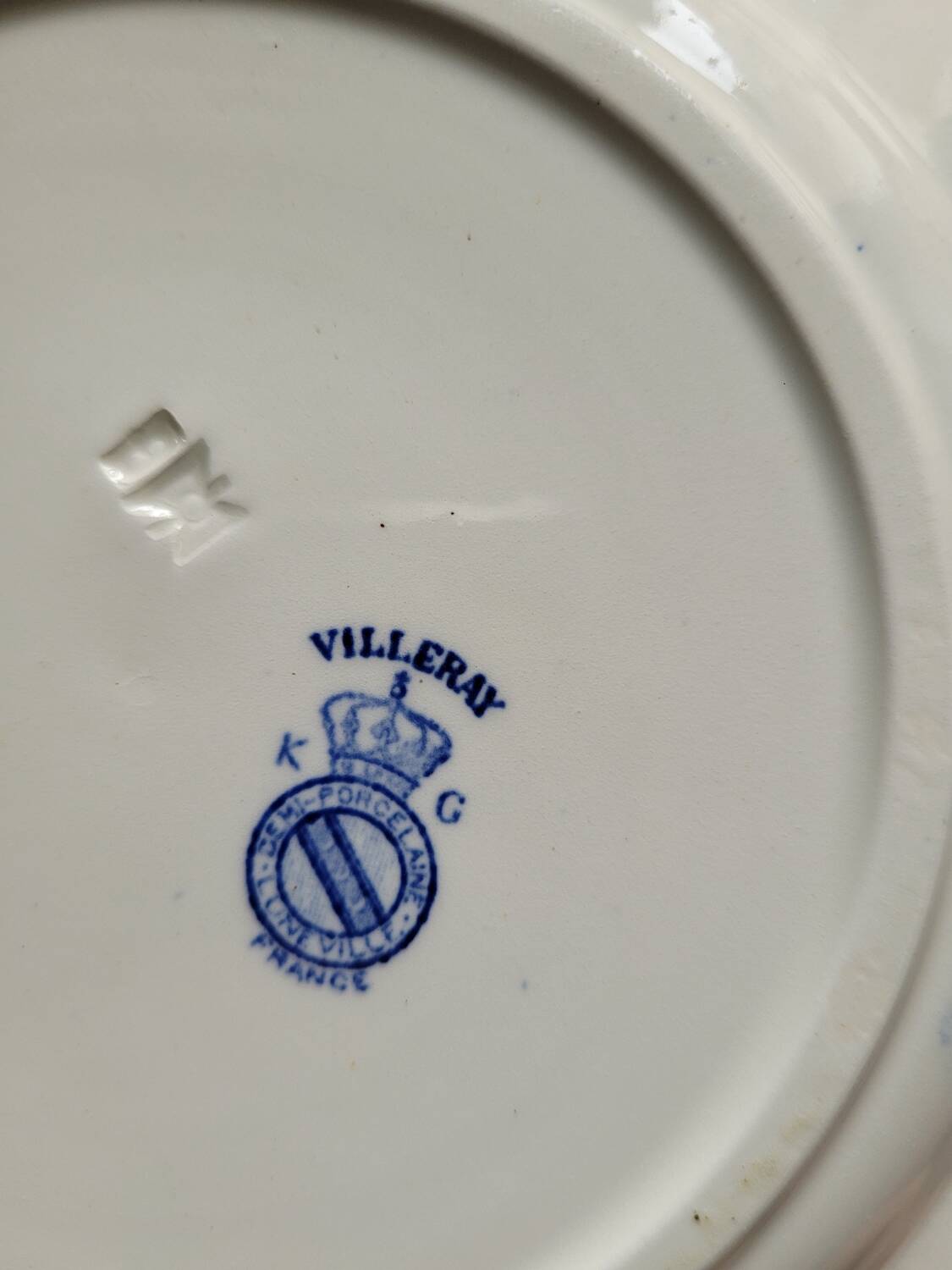 Set of 6 Villeray de Luneville dessert plates