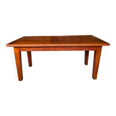 Table basse vintage de ferme en chêne, circa 1950