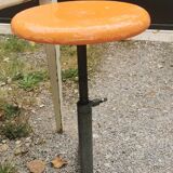 Tabouret Industriel vintage jaune