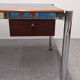 Modernist rosewood pedestal desk, Italy circa 1970