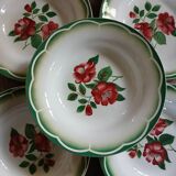 6 antique deep plates from Digoin and Sarreguemines