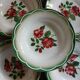 6 antique deep plates from Digoin and Sarreguemines