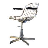 70s chrome metal armchair