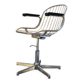 Fauteuil en métal chromé des années 70