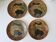 Set of 4 prehistoric rock plates Vallauris Vintage Diameter 20.