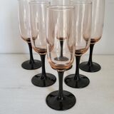 Set of 6 flutes in Champagne luminarc