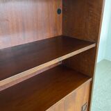 Danish retro vintage library in rosewood with sliding doors from the 1960s.