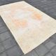 Tapis Oushak Vintage, Laine Turque Pêche & Ivoire, 179x294 Cm