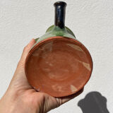 Coffee service signed Poterie de Marnaz including cups and pitcher in glazed terracotta