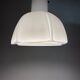 Frosted glass pendant in the shape of a white flower by Glashütte Limburg.