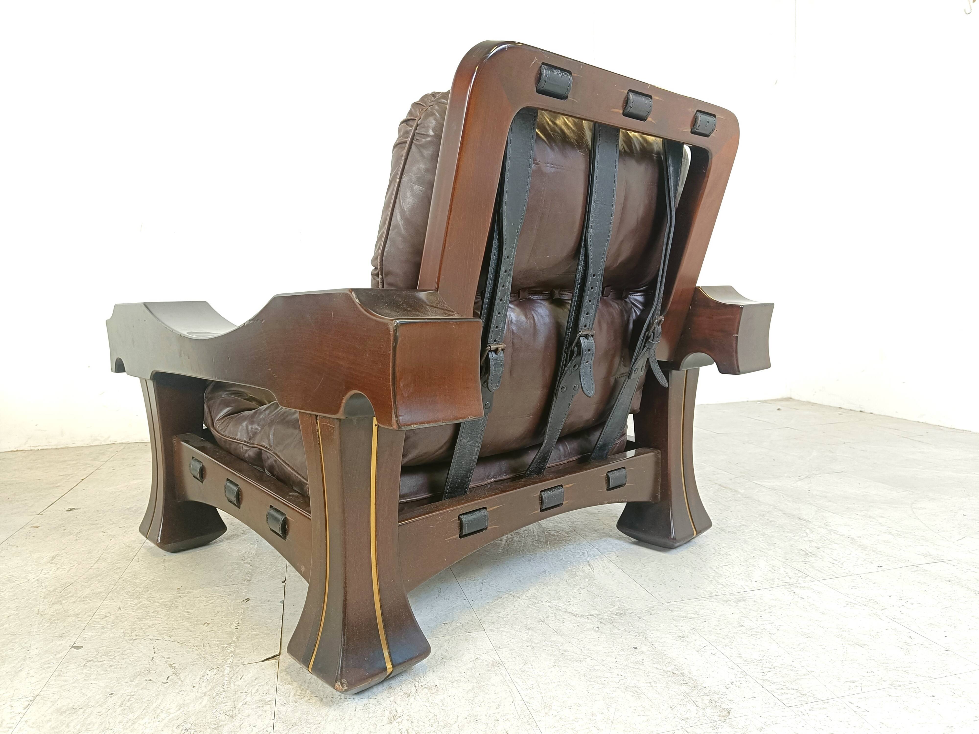 Pair of Ussaro model armchairs by Luciano Frigerio, 1960s